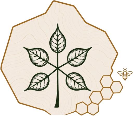 Emblema Apiário Folha Verde